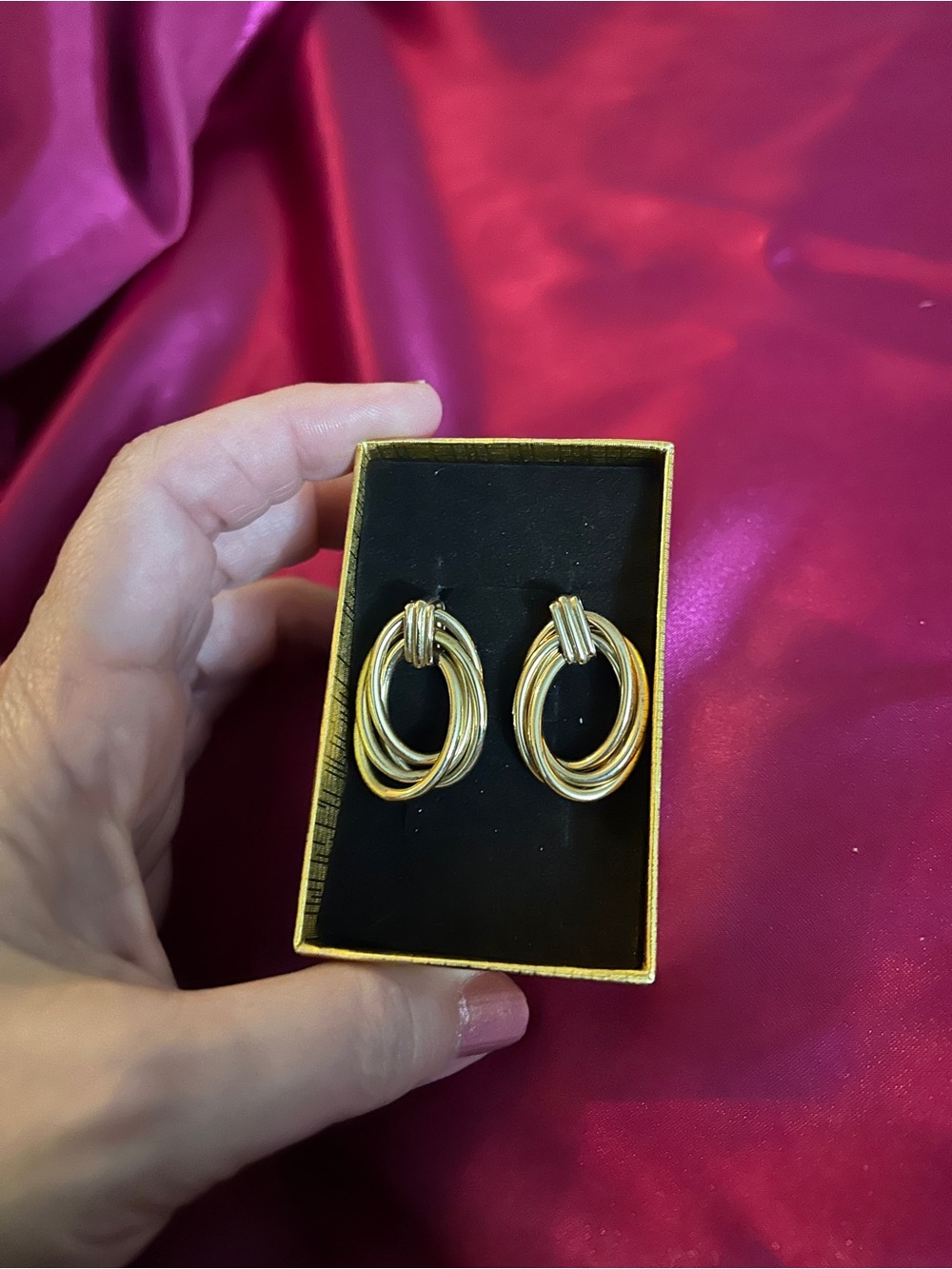 925 Silver Earrings. Multi-Hooped